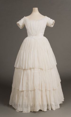 Muslin dress, c. 1845